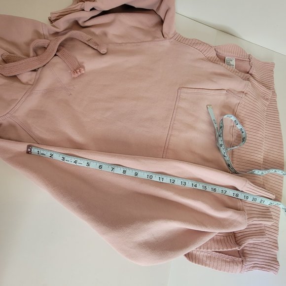 American Eagle Womens Faded Pink Hoodie W/Pockets Size S/P Oversized Pullover - Picture 10 of 12